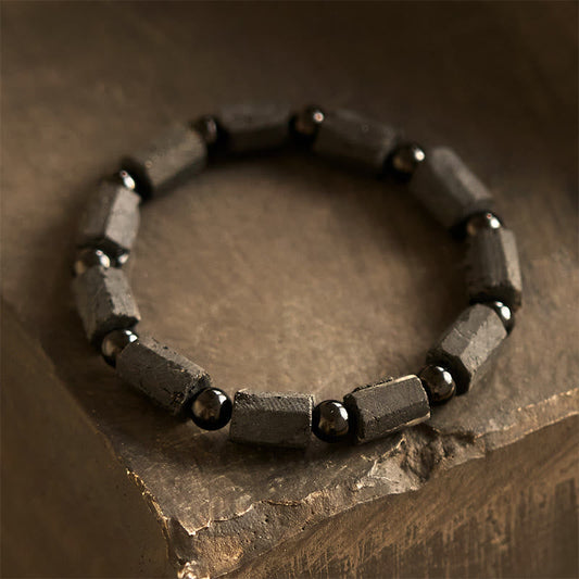 Buddhist Blessing Black Tourmaline Wisdom Bracelet