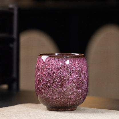 Buddhist Blessing Handmade Small Chinese Jianzhan Kiln Change Ceramic Teacup Kung Fu Tea Cup 150ml