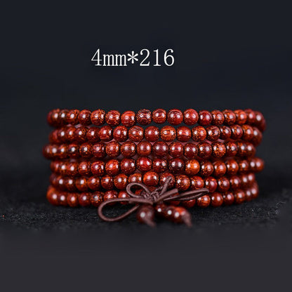 Buddhist Blessing Tibetan Small Leaf Red Sandalwood Balance Bracelet