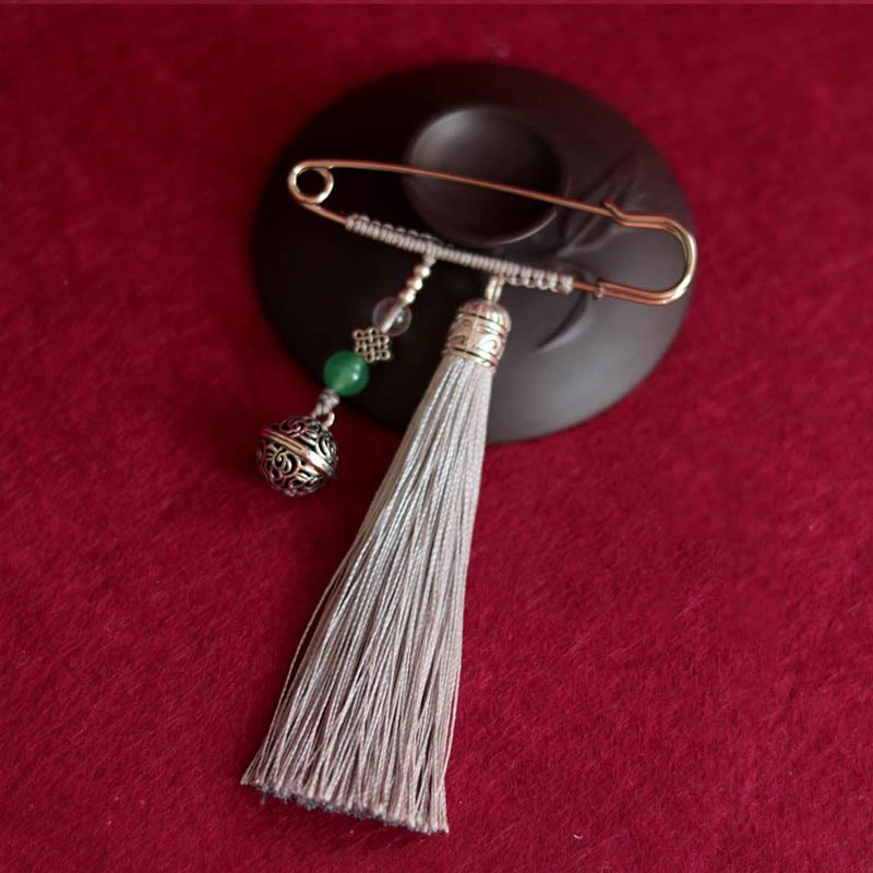 Buddhist Blessing Retro Bell Tassels Brooch