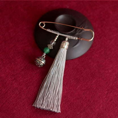 Buddhist Blessing Retro Bell Tassels Brooch