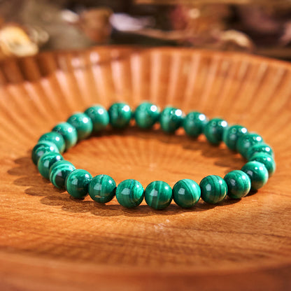 Buddhist Blessing  Stone Various Crystals Malachite Lazurite Hemimorphite Calmness Bracelet