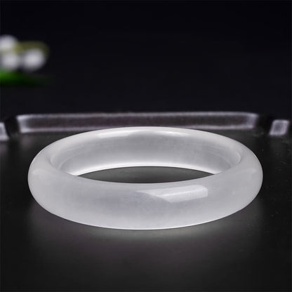 Buddhist Blessing Natural Golden Silk Jade Wealth Luck Bracelet Bangle