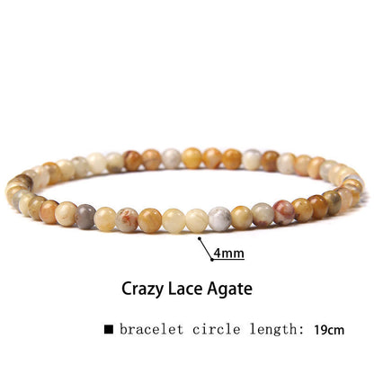 Buddhist Blessing 4mm Various Stone Crystal Mini Beads Healing Bracelet