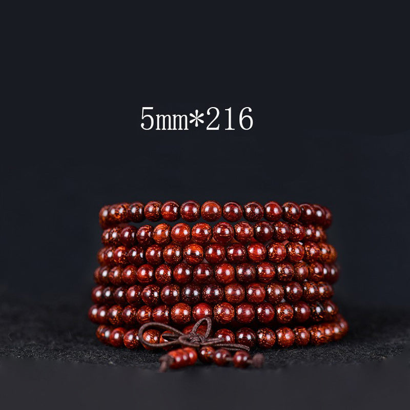Buddhist Blessing Tibetan Small Leaf Red Sandalwood Balance Bracelet