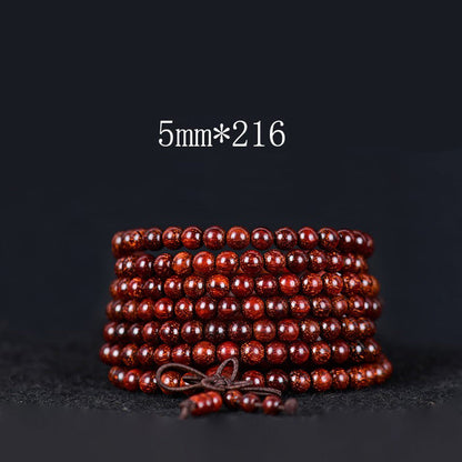 Buddhist Blessing Tibetan Small Leaf Red Sandalwood Balance Bracelet