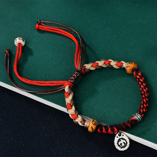 Buddhist Blessing Tibetan Hand-woven Garuda String Luck Bracelet