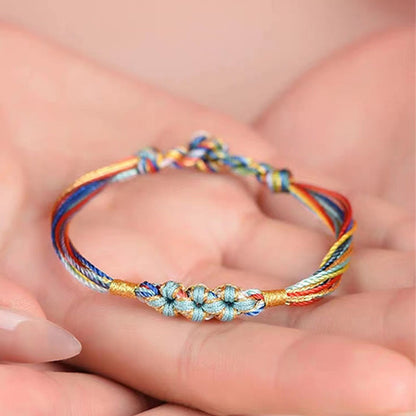 Buddhist Blessing Colorful Rope Peach Blossom Knot Zongzi Braided Bracelet