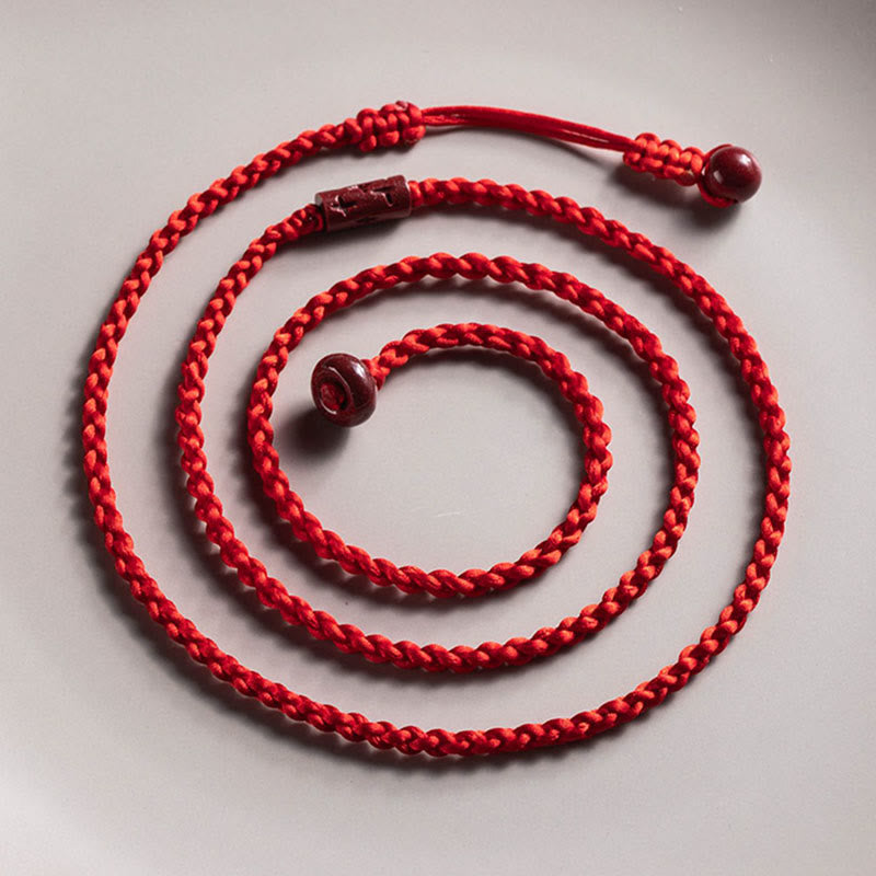 Buddhist Blessing Natural Cinnabar Calm Blessing Red String Belly Chain