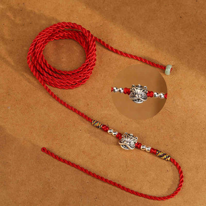 Buddhist Blessing 999 Sterling Silver Blessing Red String Belly Chain