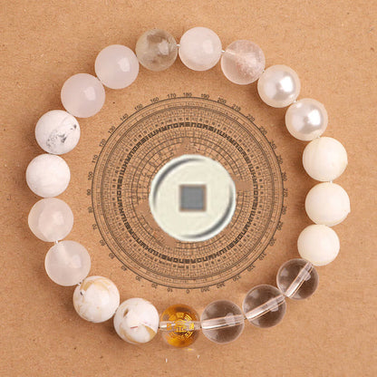 Buddhist Blessing Five Elements Various Agate Balance Luck Bracelet