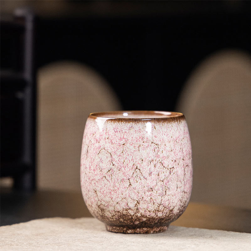 Buddhist Blessing Handmade Small Chinese Jianzhan Kiln Change Ceramic Teacup Kung Fu Tea Cup 150ml