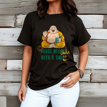 Buddhist Blessing Peace Begins With A Smile Tee T-shirt