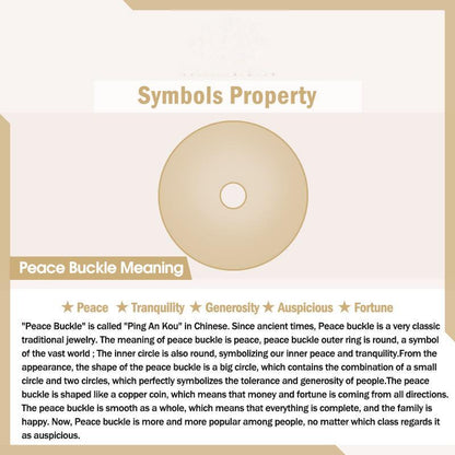 Buddhist Blessing Chinese Zodiac Cinnabar Peace Buckle Calm Necklace Pendant