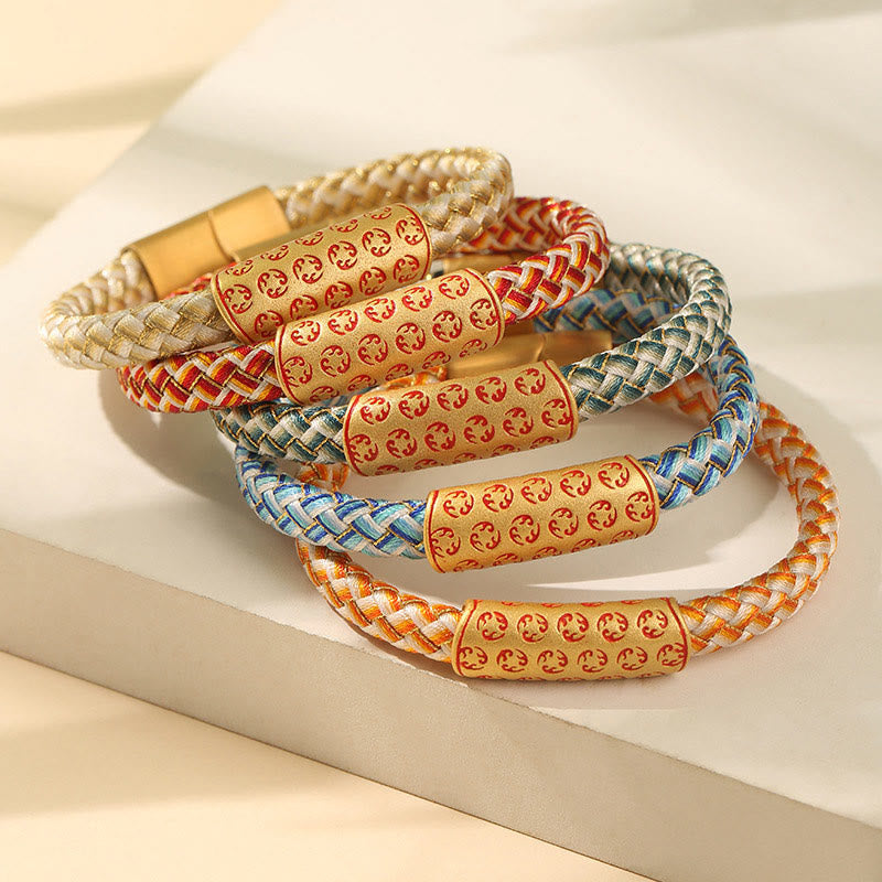Buddhist Blessing Tibetan Hot Wheels Various Colors Rope Diamond Knot Luck Buckle Bracelet