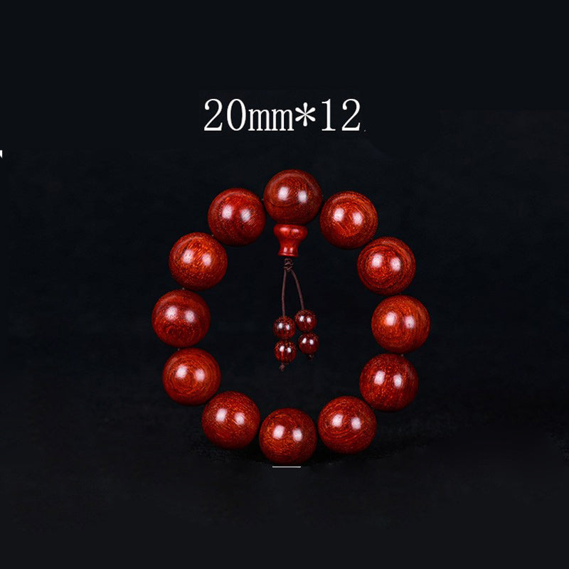 Buddhist Blessing Tibetan Small Leaf Red Sandalwood Balance Bracelet