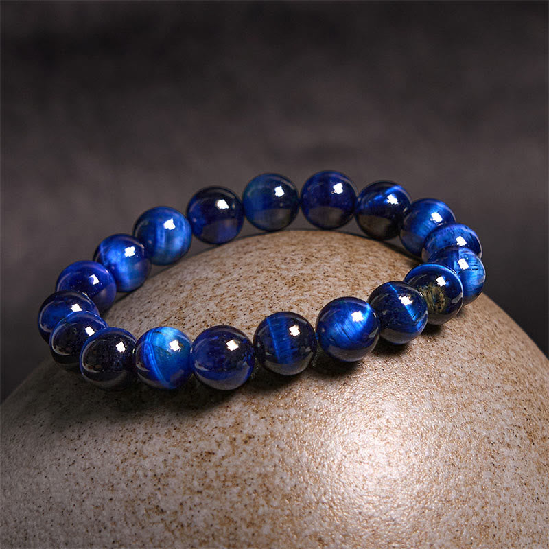 Buddhist Blessing Blue Tiger Eye Protection Bracelet