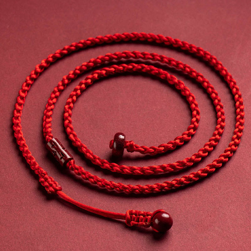 Buddhist Blessing Natural Cinnabar Calm Blessing Red String Belly Chain
