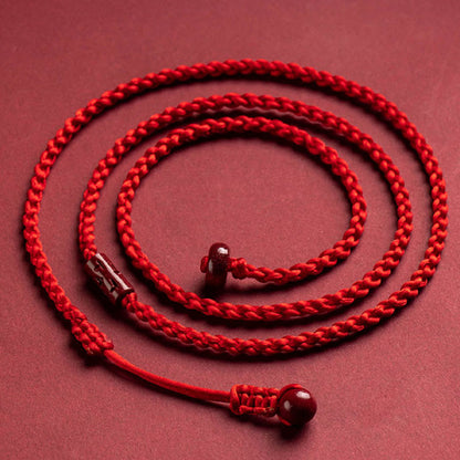 Buddhist Blessing Natural Cinnabar Calm Blessing Red String Belly Chain
