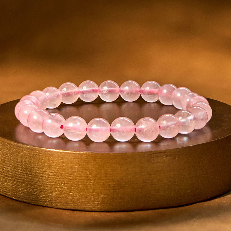 Buddhist Blessing Rose Quartz Healing Energy Bracelet