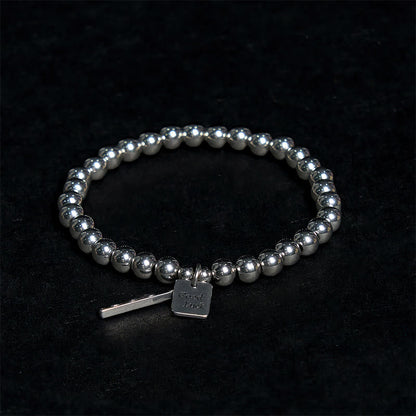 Buddhist Blessing Titanium Steel Good Luck Balance Bracelet