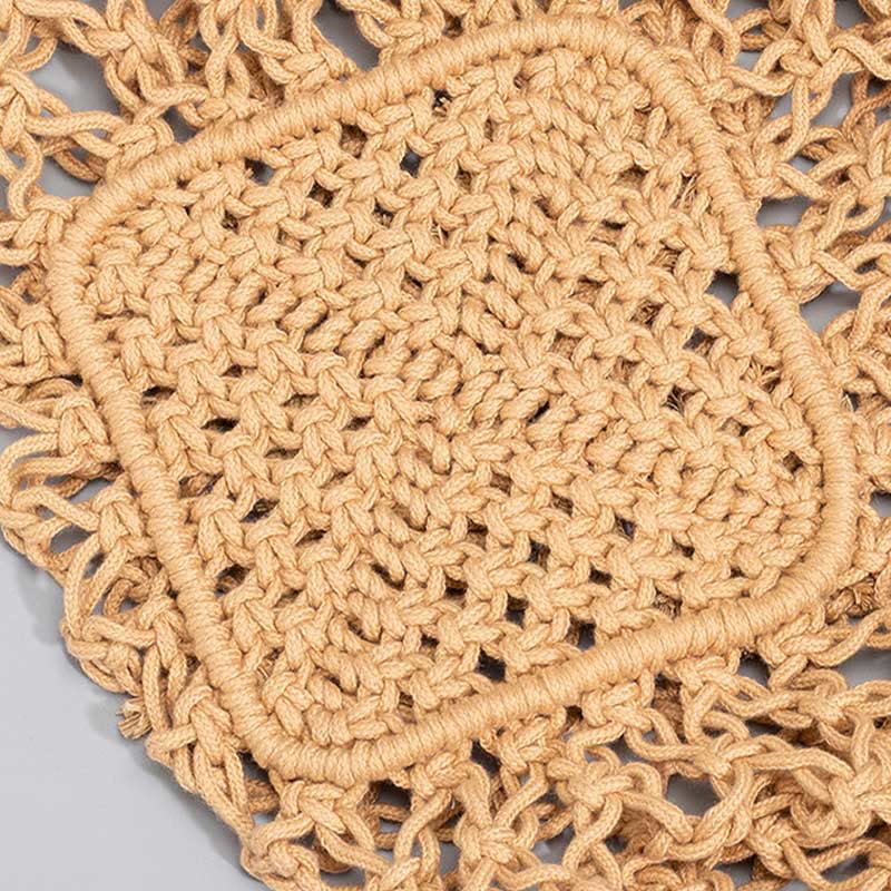 Buddhist Blessing Hand-woven Cotton Thread Shoulder Bag Handbags