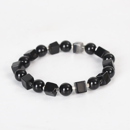 Buddhist Blessing Various Crystals Black Obsidian Purification Bracelet