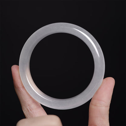 Buddhist Blessing Natural Golden Silk Jade Wealth Luck Bracelet Bangle