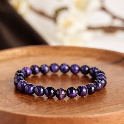 Buddhist Blessing Purple Tiger Eye Creativity Bracelet