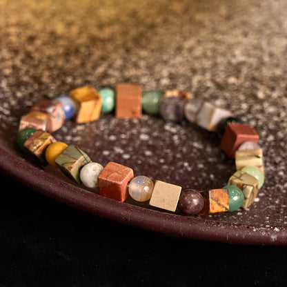 Buddhist Blessing Shoushan Stone Red Agate Prosperity Bracelet