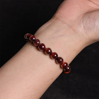 Buddhist Blessing Natural Tiger Eye Healing Bead Bracelet