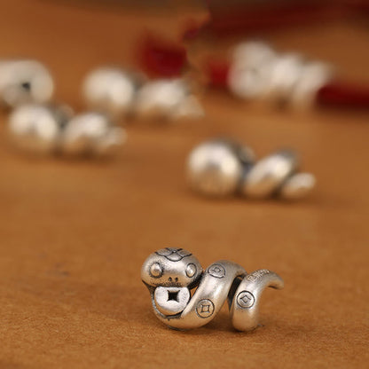 Buddhist Blessing 999 Sterling Silver Year of the Snake Handmade Copper Coin Protection Braided Bracelet