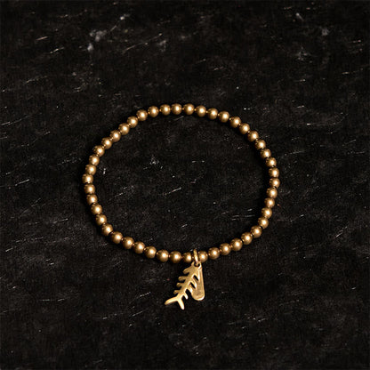 Buddhist Blessing Copper Fish Bone Healing Bracelet