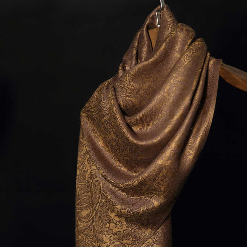 Buddhist Blessing Tibetan Cashew Jacquard Tassels Shawl Spring Fall Winter Warm Cozy Scarf Wrap