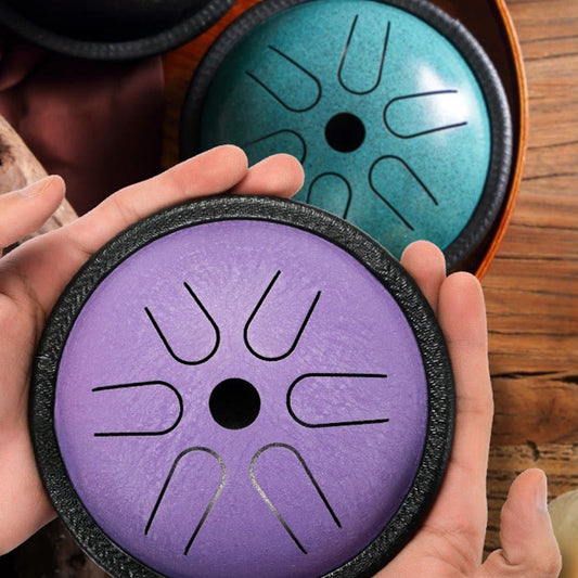 Buddhist Blessing Steel Tongue Drum Sound Healing Meditation Yoga Drum Kit 6 Note 5.5 Inch