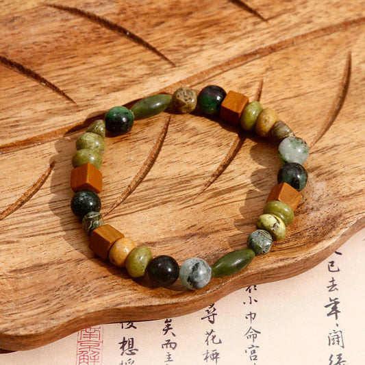 Buddhist Blessing Red Agate Shoushan Stone Calm Blessing Bracelet