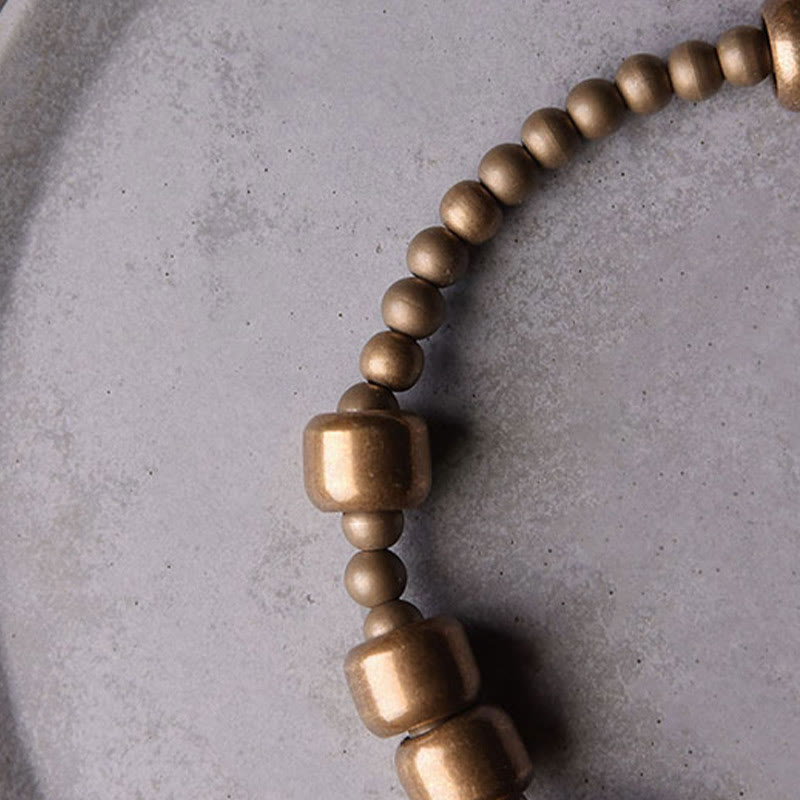 Buddhist Blessing Vintage Copper Brass Blance Wealth Bracelet