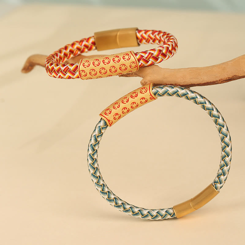 Buddhist Blessing Tibetan Hot Wheels Various Colors Rope Diamond Knot Luck Buckle Bracelet