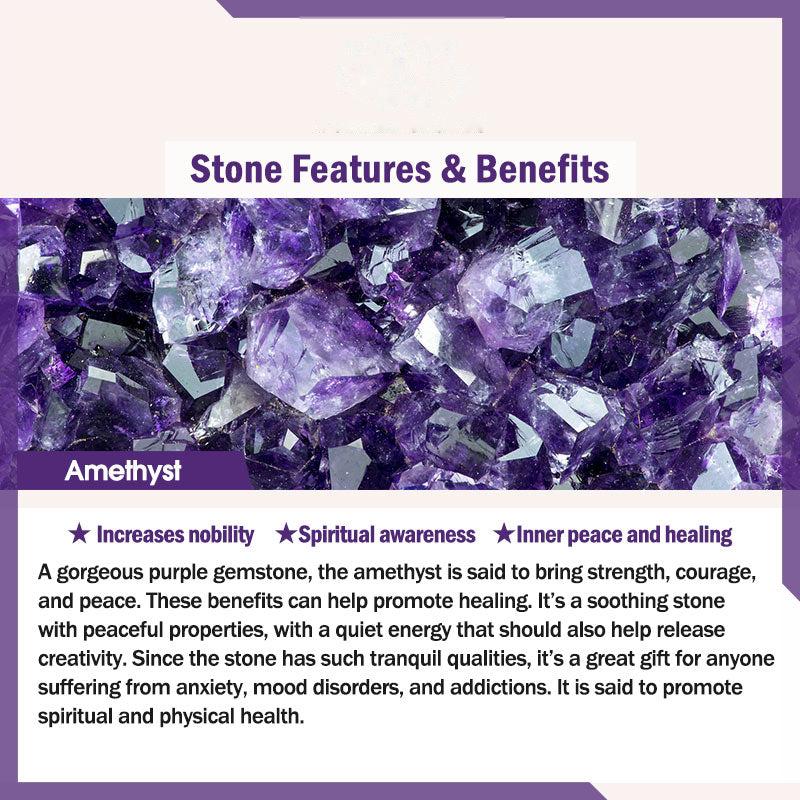 Natural Crystal Gemstone Amethyst Adjustable Ring (Extra 30% Off | USE CODE: FS30)