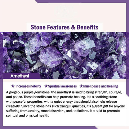 Natural Crystal Gemstone Amethyst Adjustable Ring (Extra 30% Off | USE CODE: FS30)