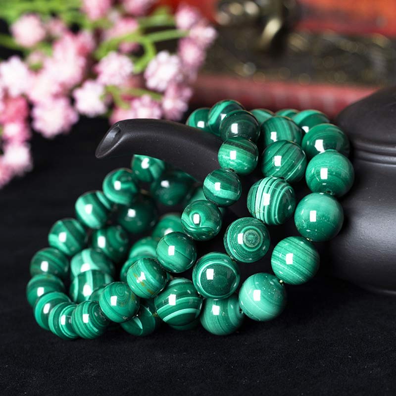 Buddhist Blessing Natural Malachite Protection Calmness Bracelet