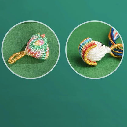 Buddhist Blessing Colorful Rope Peach Blossom Knot Zongzi Braided Bracelet