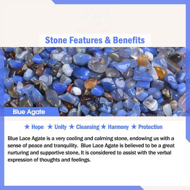 Buddhist Blessing Blue Agate Tiger Eye Lava Rock Black Onyx Lazurite Bead Protection Leather Bracelet