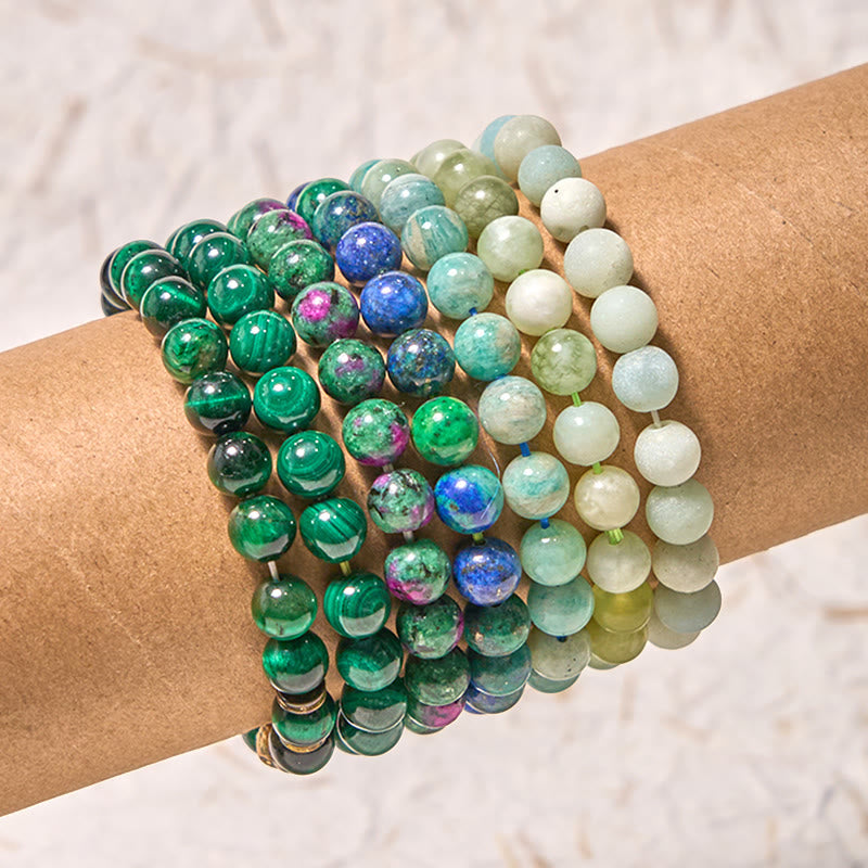 Buddhist Blessing Love Self Green Series Calm Balance Support Bracelet
