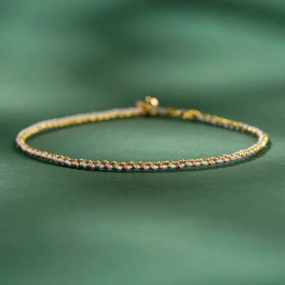Buddhist Blessing Colorful Rope Luck Coin Bead Abundance Extra Thin Braided Bracelet