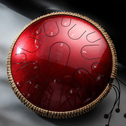 Buddhist Blessing Steel Tongue Drum Sound Healing Mindfulness Meditation Drum Kit 15 Note 14 Inch Percussion Instrument