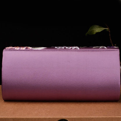 Buddhist Blessing Hydrangea Su Embroidery Wedding Shopping Wallet Purse Handbag Crossbody Bag