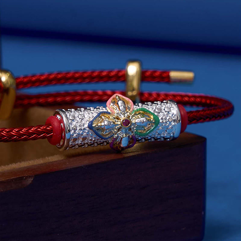 Buddhist Blessing Copper Luck Red String Bracelet