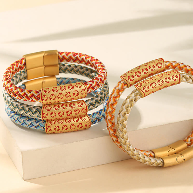 Buddhist Blessing Tibetan Hot Wheels Various Colors Rope Diamond Knot Luck Buckle Bracelet