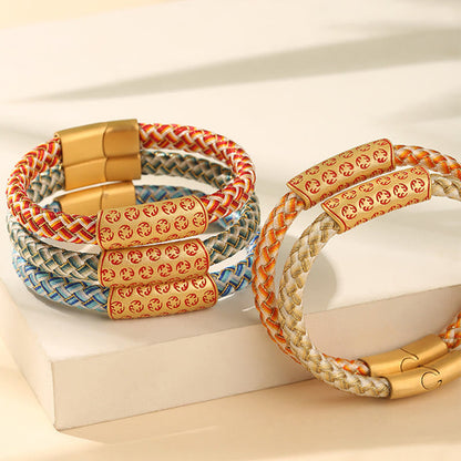 Buddhist Blessing Tibetan Hot Wheels Various Colors Rope Diamond Knot Luck Buckle Bracelet